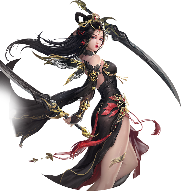 手持巨镰的暗夜女将